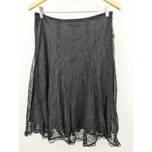 NWT Lauren Ralph Lauren Lake House Lace Lined Midi Pull-On Skirt Size 6P